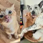 Kitten with Curled Ear is So Happy to Be Taken In, He Seeks Affection from Everyone, Including Cats and Dogs